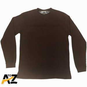 Alpine Lakes Mens Long Sleeves Shirt Size Medium Brown Crewneck